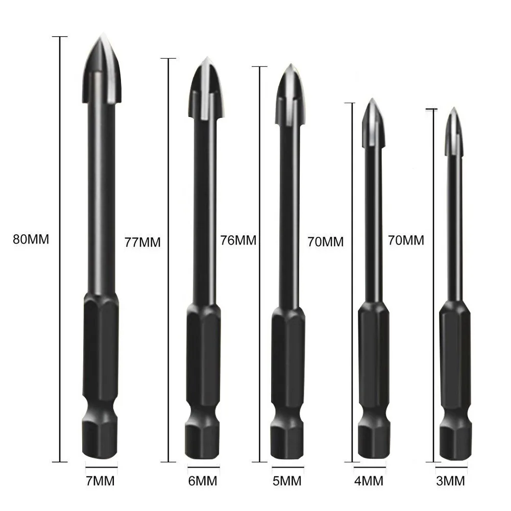 5pcs/set Efficient Universal Drilling Tool Cemented Carbide Drill Bit Ceramic Brick Wall Hole Opening Power Tools Accessories
5pcs/set Efficient Universal Drilling Tool Cemented Carbide Drill Bit Ceramic Brick Wall Hole Opening Power Tools Accessories
