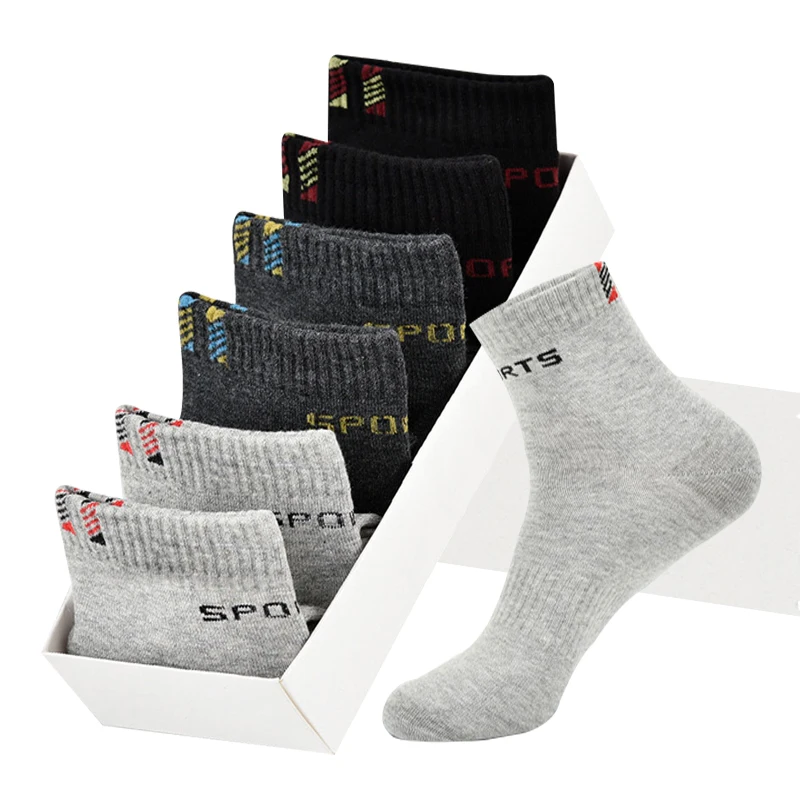 

5 pairs high-quality four seasons business basketball socks sports socks cotton socks deodorant sweat-absorbent men's socks
