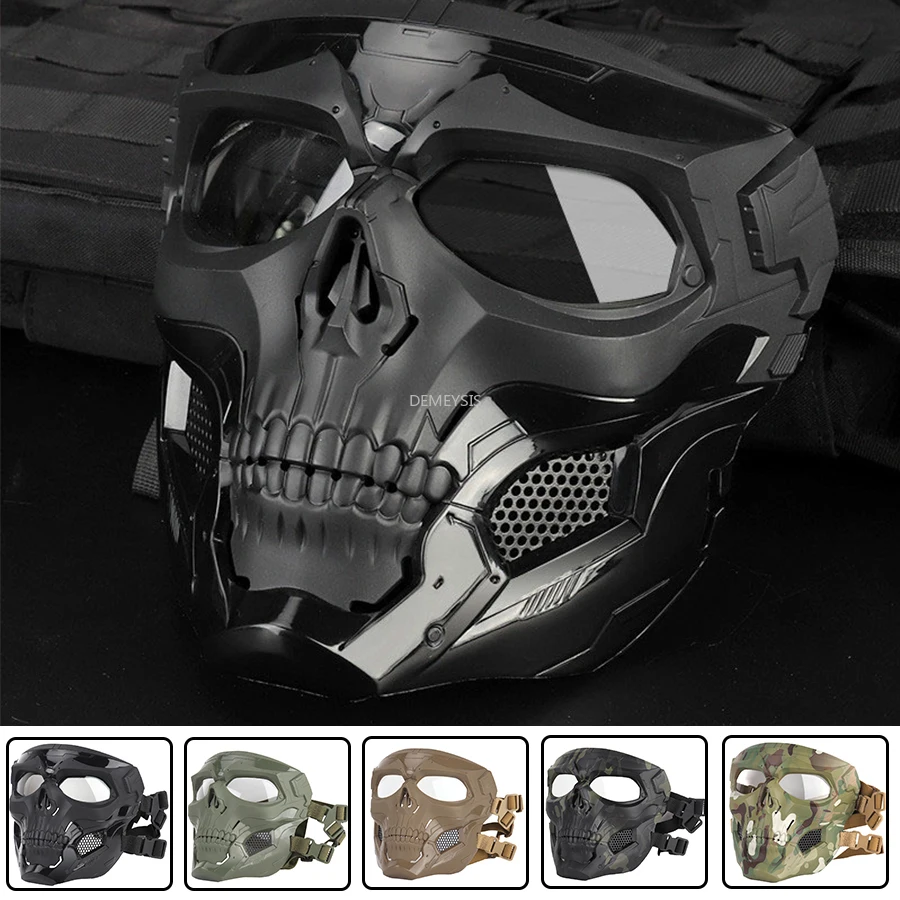 Tactical Paintball Helmet Mask Skull Military Full Face Combat Mask Outdoor CS Wargame Shooting Hunting Airsoft Protective Masks
Tactical Paintball Helmet Mask Skull Military Full Face Combat Mask Outdoor CS Wargame Shooting Hunting Airsoft Protective Masks