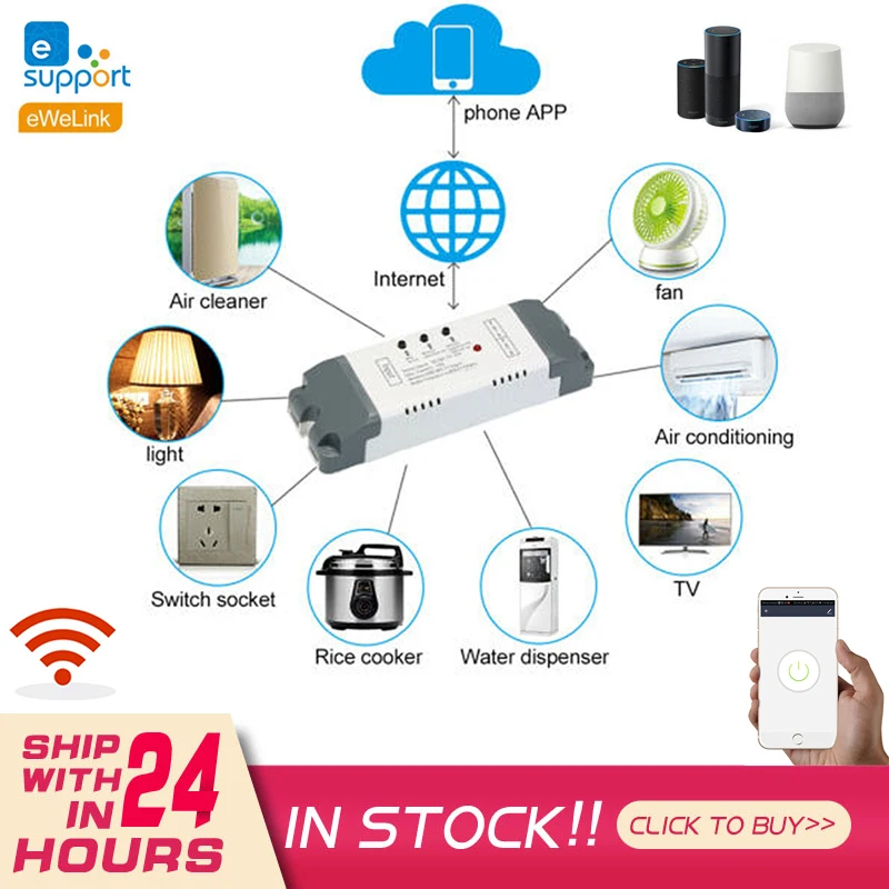 Ewelink Smart Switch WiFi Relay Motor Controller Rolling Door Switch DC7~32V 85-250V Motor Curtain Switch For Electric Curtain
Ewelink Smart Switch WiFi Relay Motor Controller Rolling Door Switch DC7~32V 85-250V Motor Curtain Switch For Electric Curtain