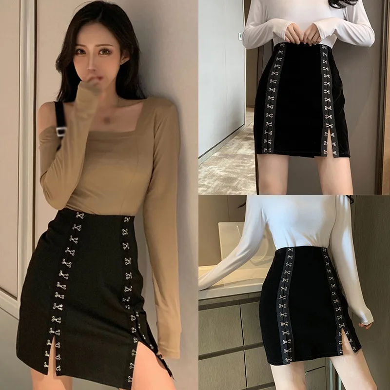 Female Split High Waist Mini Skirt Women Fashion Sexy Button Slim Above Knee Skirt
Female Split High Waist Mini Skirt Women Fashion Sexy Button Slim Above Knee Skirt