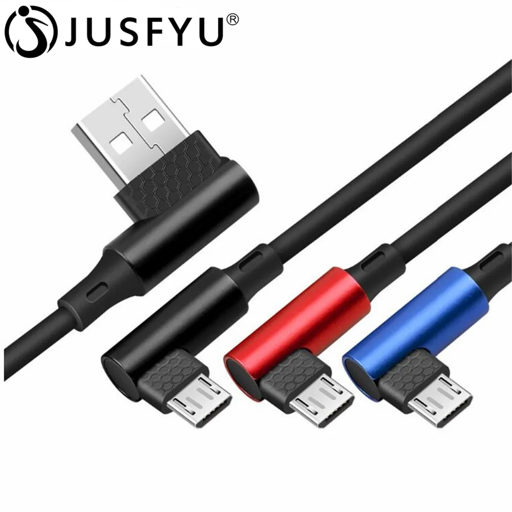 Кабель Micro usb для быстрой зарядки зарядное устройство с на 90 градусов Шнур micro