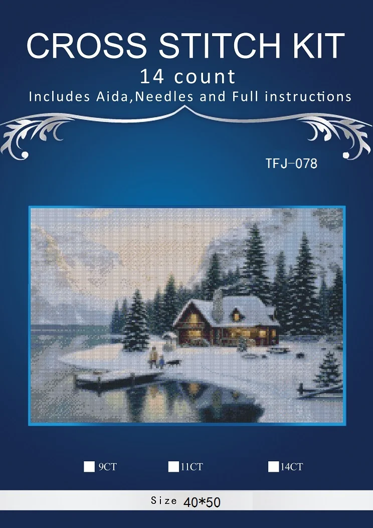 new Embroidery Counted Cross Stitch Kits Needlework - Crafts 14 ct DMC DIY Arts Handmade Decor - Snowing house 2
new Embroidery Counted Cross Stitch Kits Needlework - Crafts 14 ct DMC DIY Arts Handmade Decor - Snowing house 2