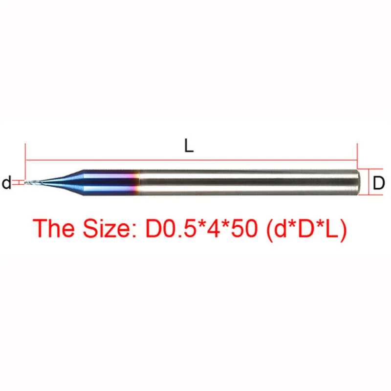 2 Flutes End Mill HRC65 Tungsten Carbide Milling Cutter Inserts Tool Metalwork