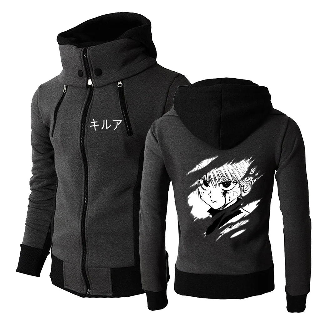 Men's Anime HUNTERXHUNTER Killua Zoldyck Zipper Hoodies Sportswear Harajuku Style Popular Solid Color Male Wild Sweatshirt Coats
Men's Anime HUNTERXHUNTER Killua Zoldyck Zipper Hoodies Sportswear Harajuku Style Popular Solid Color Male Wild Sweatshirt Coats