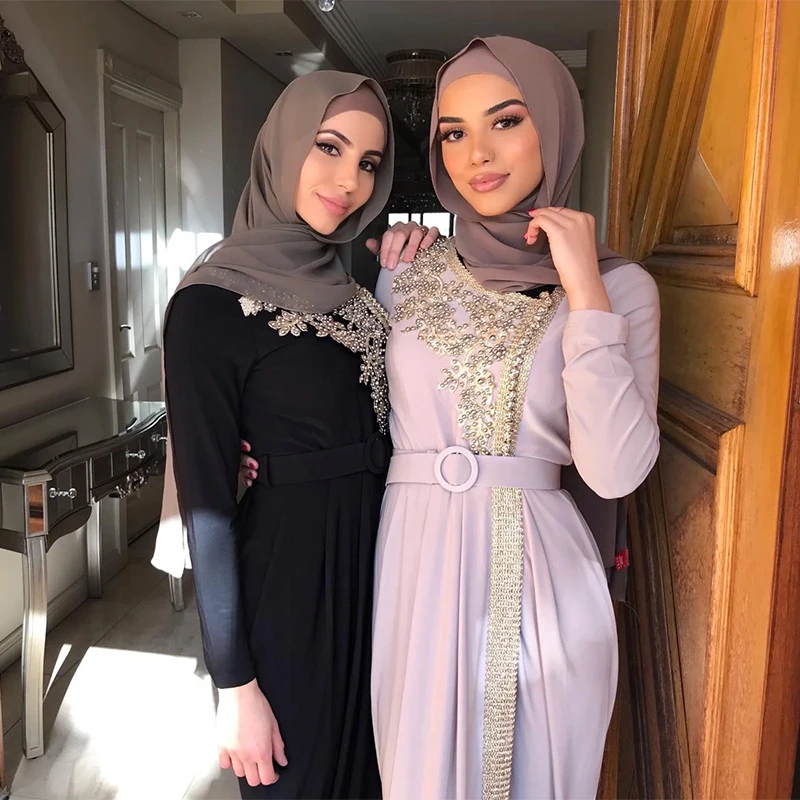 Женское мусульманское длинное платье Abaya, с золотой вышивкой, с ремнем, в дубайском стиле, повседневное кимоно, облегающее платье-Макси
Женское мусульманское длинное платье Abaya, с золотой вышивкой, с ремнем, в дубайском стиле, повседневное кимоно, облегающее платье-Макси