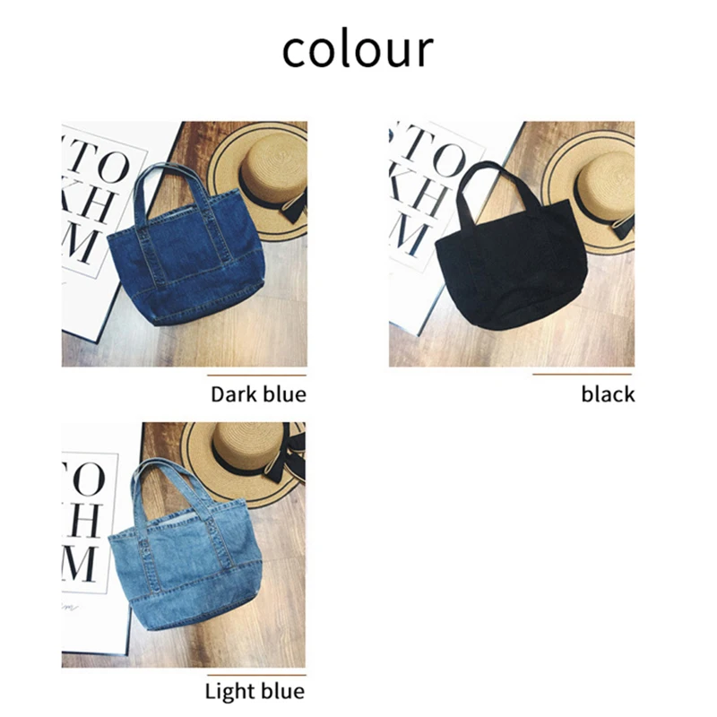 NEW-Fashion Women Denim Bag Fashion Shoulder Bags Japanese Jean Leisure Small Handbag Dark Blue | Багаж и сумки