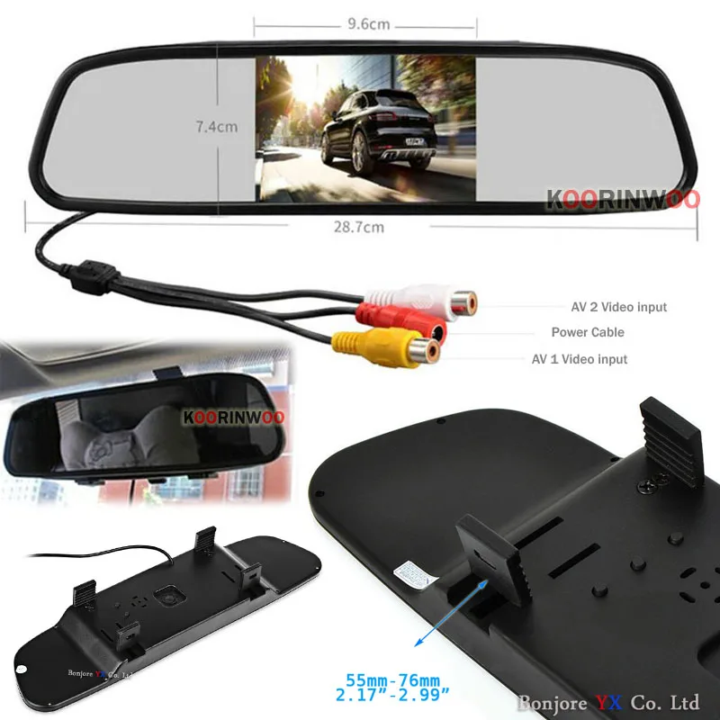 Koorinwoo Dual Core CPU Video System Visible Car Parking Sensors Backup Radar Detector 4 Sounds Show distance on Display Monitor
Koorinwoo Dual Core CPU Video System Visible Car Parking Sensors Backup Radar Detector 4 Sounds Show distance on Display Monitor