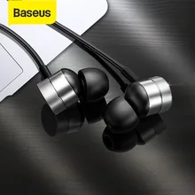 Baseus H04 проводные наушники для телефона гарнитура с басовым