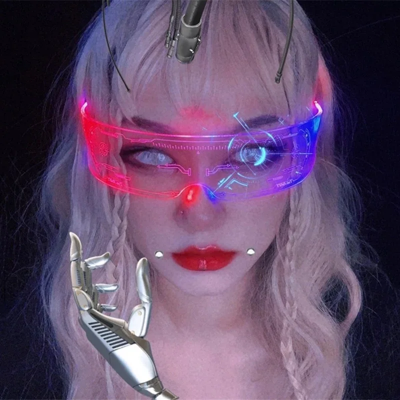 LED Luminous Club Sunglasses Vintage Punk Goggles Men Women Fashion Party Christmas Colorful Light Up Glasses Shades for Bar
LED Luminous Club Sunglasses Vintage Punk Goggles Men Women Fashion Party Christmas Colorful Light Up Glasses Shades for Bar