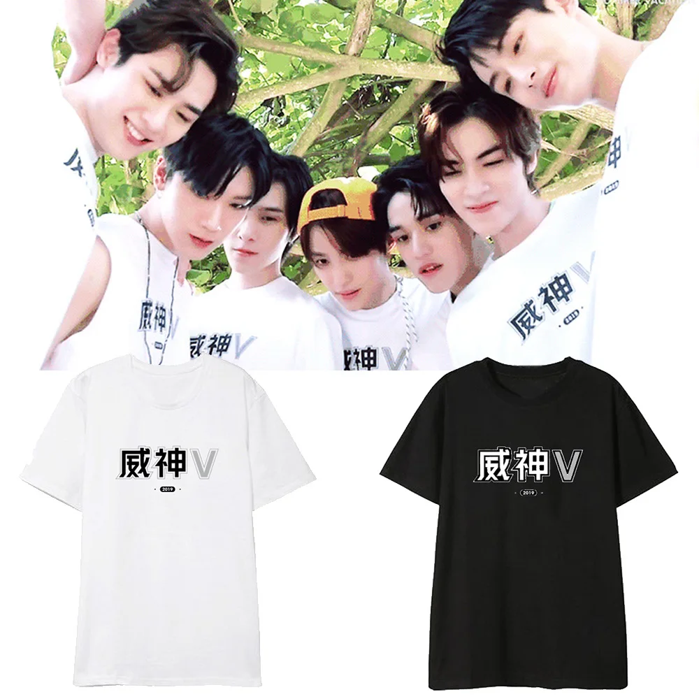 Kpop NCT WayV 2019 рубашки для альбома Уличная Повседневная Свободная футболка Топы с