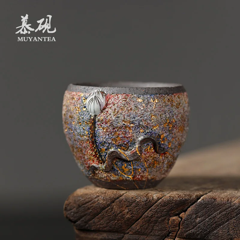 MuYan hand lotus rock tea masters cup higher the ceramic cups, old rock sample tea cup Japan personal cup
MuYan hand lotus rock tea masters cup higher the ceramic cups, old rock sample tea cup Japan personal cup