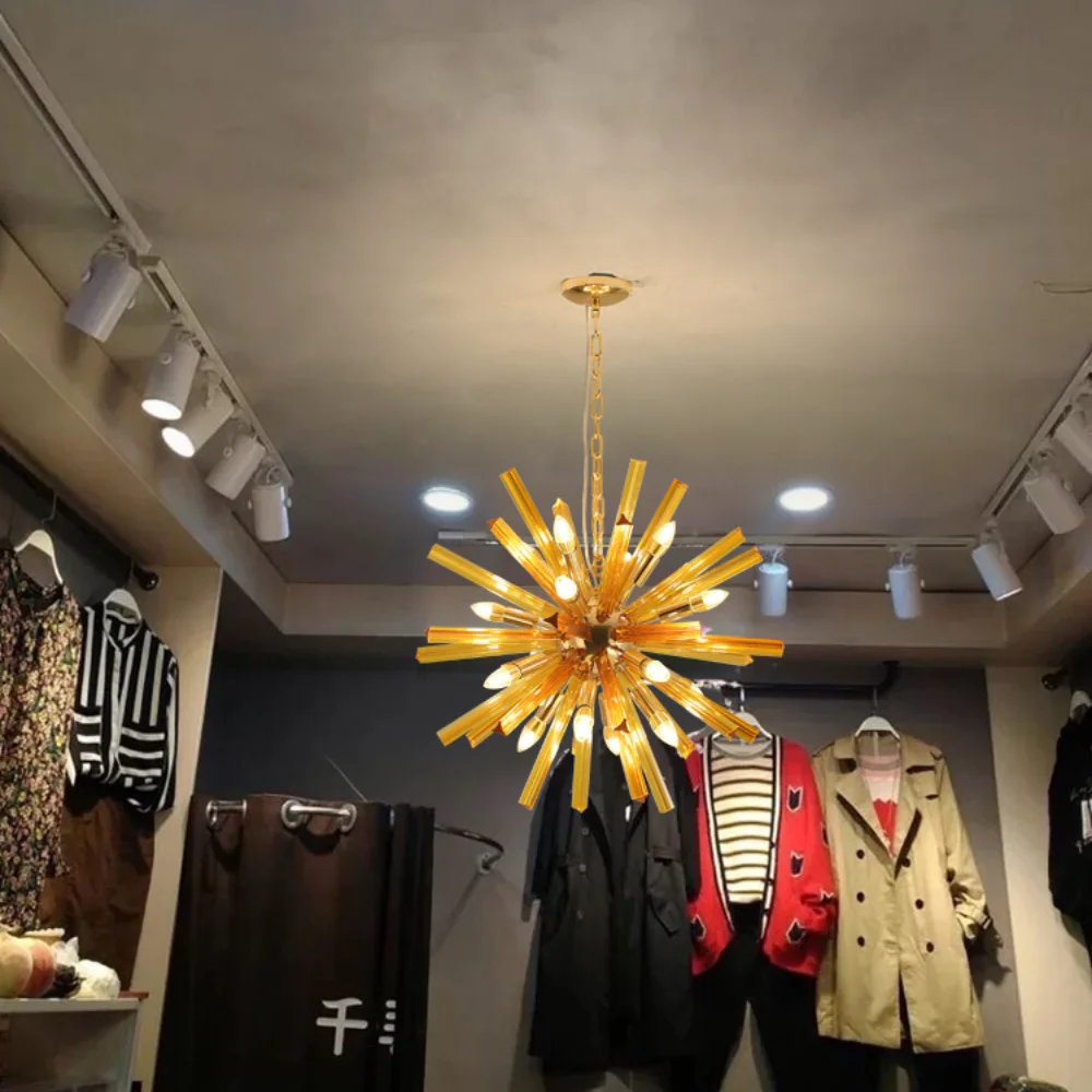 Nordic crystal glass pendant lamp clothing store decoration shopping mall store lighting creative personality pendant lights
Nordic crystal glass pendant lamp clothing store decoration shopping mall store lighting creative personality pendant lights