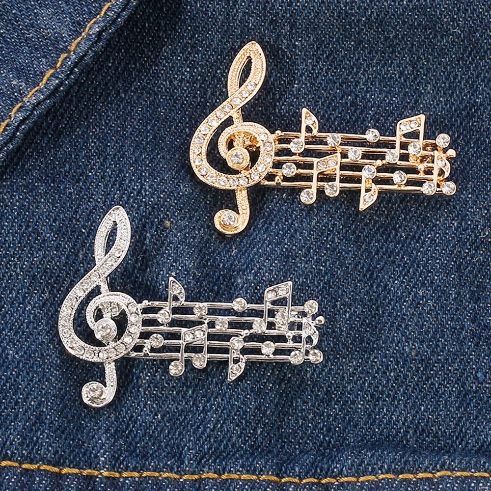 Exquisite And Luxurious Diamond Jewelry, Musical Note Staff, Diamond Beating Note Brooch Women's Sweater Decorative Pins
Exquisite And Luxurious Diamond Jewelry, Musical Note Staff, Diamond Beating Note Brooch Women's Sweater Decorative Pins