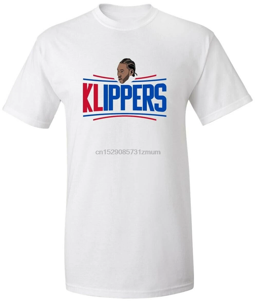Kawhi Leonard Klaw Лос Анжелес футболка клиппетры KLIPPERS Круглый Стиль футболки на заказ