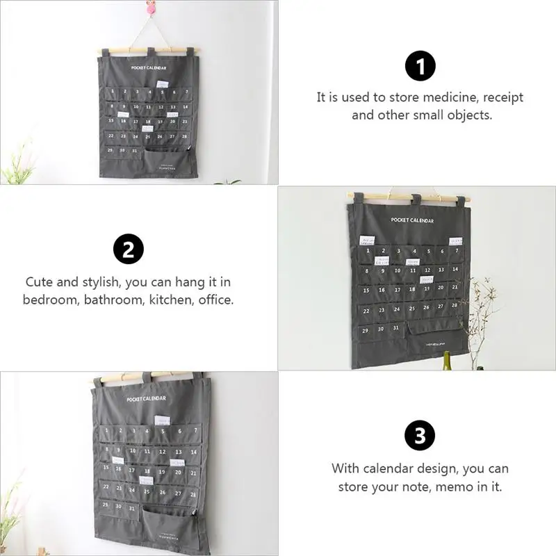 1PC Calendar Memo Note Storage Bag Cotton Wall Door Bag Hanging Organizer For Home 
1PC Calendar Memo Note Storage Bag Cotton Wall Door Bag Hanging Organizer For Home