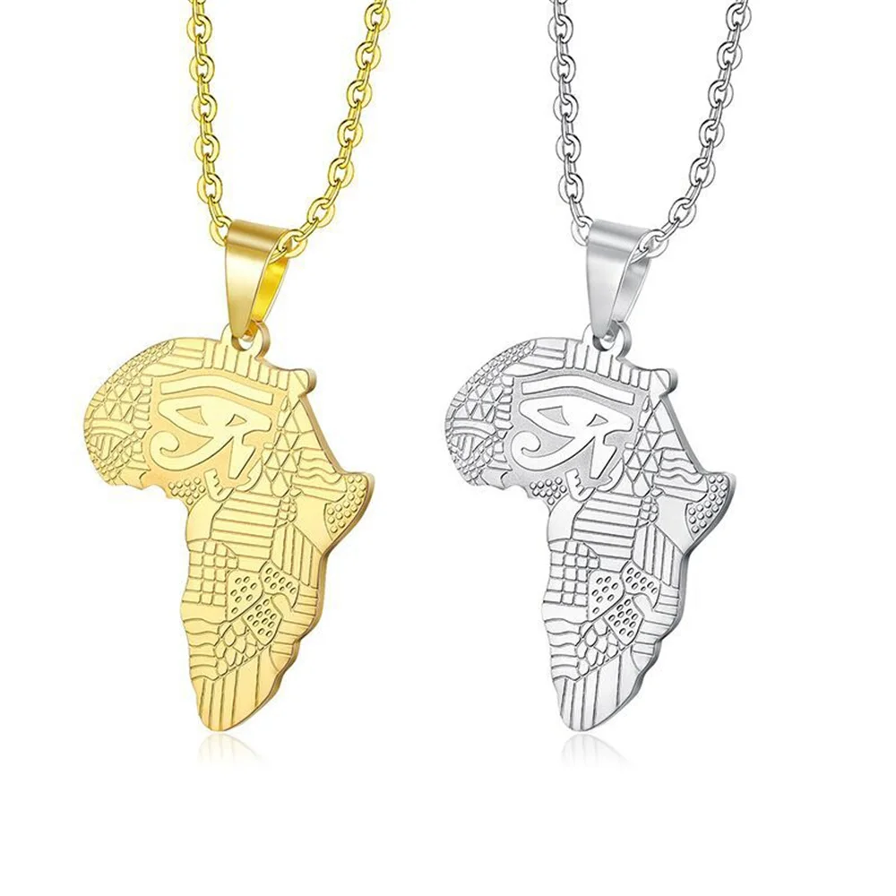 Eye of Hours Africa Map Pendant Necklace Women Men Gold Color Ethiopian Jewelry Wholesale African Map Hiphop Item
Eye of Hours Africa Map Pendant Necklace Women Men Gold Color Ethiopian Jewelry Wholesale African Map Hiphop Item