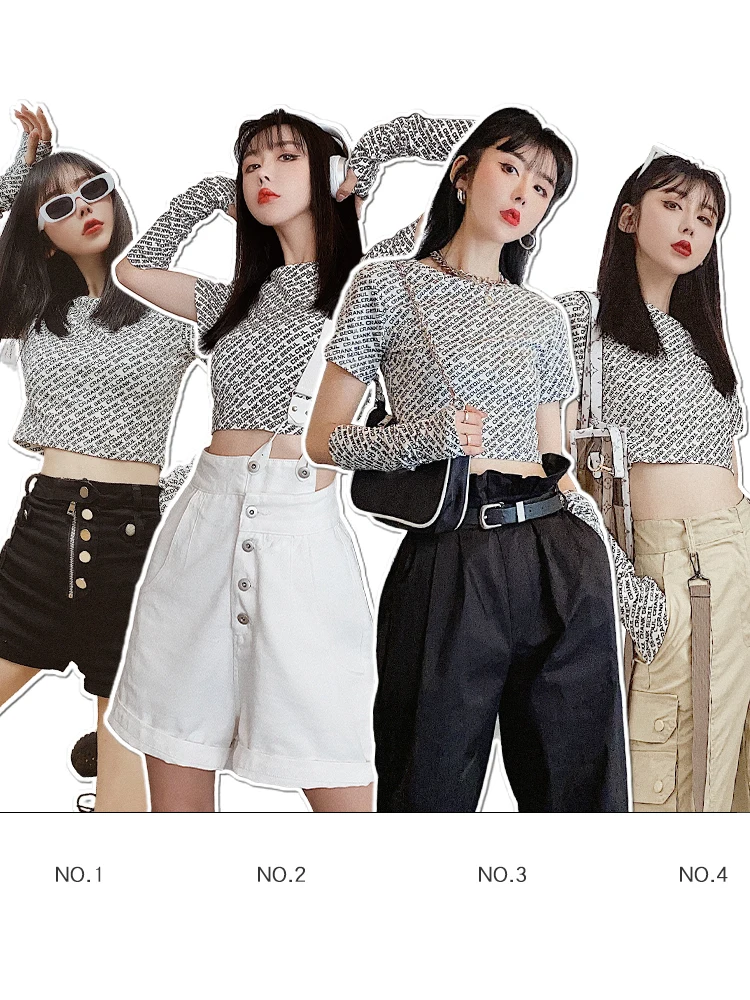 Short t shirt for women 2020 summer new korean style tight letter printed short sleeve slim crop top trendy streetwear
Short t shirt for women 2020 summer new korean style tight letter printed short sleeve slim crop top trendy streetwear