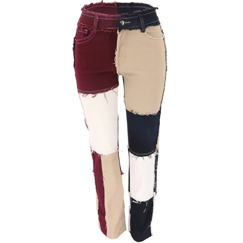 2022 Trend Spring And Autumn High-Waist Street Tide Women's Fashion Stitching Black Brown Straight-Leg Jeans Y825
2022 Trend Spring And Autumn High-Waist Street Tide Women's Fashion Stitching Black Brown Straight-Leg Jeans Y825