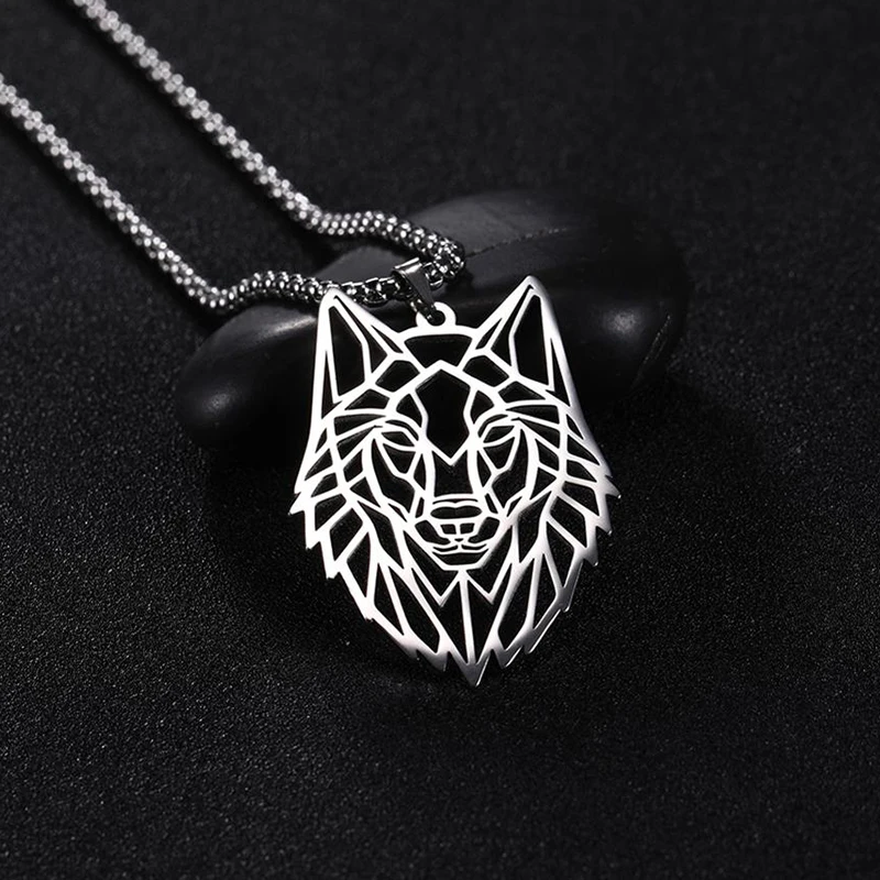 Punk Amulet Wolf Necklace Men Stainless Steel Necklace Women Animal Pendant Fox Beer Dog Heart Box Chain Fashion Jewelry Collier
Punk Amulet Wolf Necklace Men Stainless Steel Necklace Women Animal Pendant Fox Beer Dog Heart Box Chain Fashion Jewelry Collier