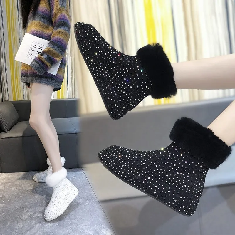 Rhinestone Snow Boots Women's 2021 New Tube Plus Velvet Padded Winter Cotton Shoes For Female Students To Keep Warm Online Celeb
Rhinestone Snow Boots Women's 2021 New Tube Plus Velvet Padded Winter Cotton Shoes For Female Students To Keep Warm Online Celeb