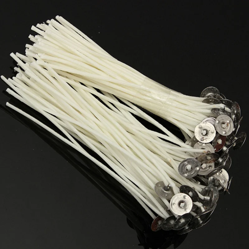 100 Low Smoke DIY White Candle Wick Core Pre Waxed with Sustainers for Making Supplies Aluminum Candle Case Container Cup
100 Low Smoke DIY White Candle Wick Core Pre Waxed with Sustainers for Making Supplies Aluminum Candle Case Container Cup