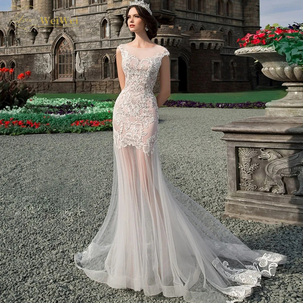 Mermaid Wedding Dress for Women Scoop Cap Short Sleeve Lace Appliques Vestidos De Novia Wedding Gowns for Bride Mermaid
Mermaid Wedding Dress for Women Scoop Cap Short Sleeve Lace Appliques Vestidos De Novia Wedding Gowns for Bride Mermaid