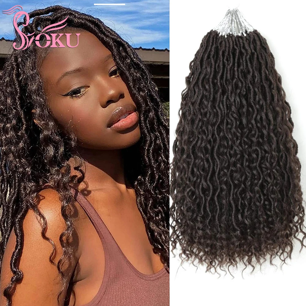 

River Locs Crochet Hair New Goddess Faux Locs with Curly Ends Synthetic Braids Pre Looped Braid Hair Extensions for Black Women
