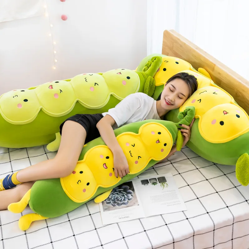 Soft Cute Pea Cushion Creative Plush Stuffed Toy Cartoon Plant Shape Sleeping Pillow Doll Birthday Gift Baby Room Decoration 
Soft Cute Pea Cushion Creative Plush Stuffed Toy Cartoon Plant Shape Sleeping Pillow Doll Birthday Gift Baby Room Decoration
