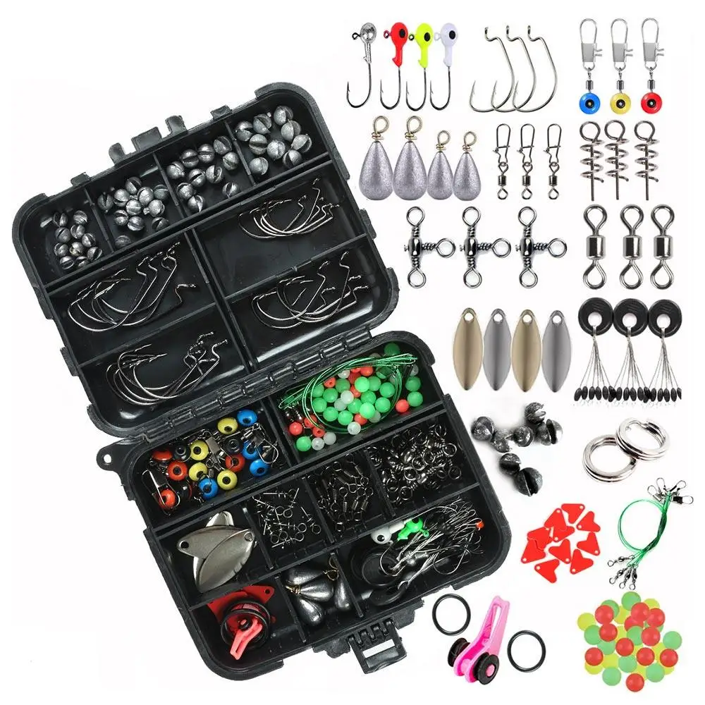 188pcs Fishing Accessories Kit Fishing Tackle Box Including Fishing hooks Fishing Swivels Ocean Fishing Accessories
188pcs Fishing Accessories Kit Fishing Tackle Box Including Fishing hooks Fishing Swivels Ocean Fishing Accessories
