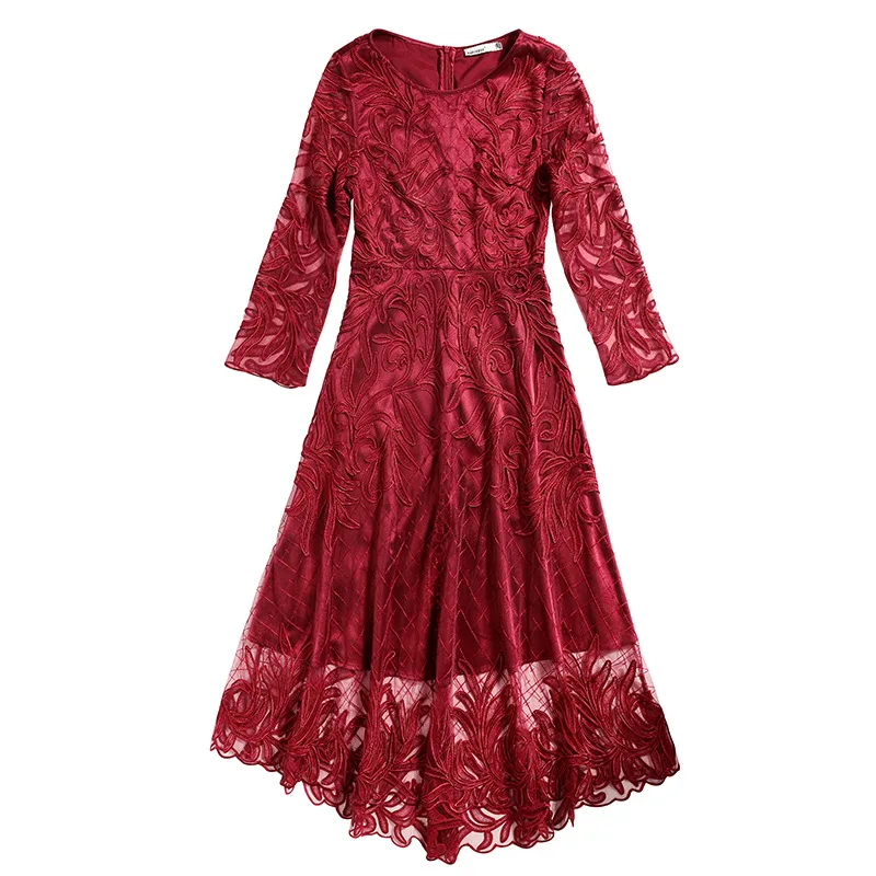 2021 ladies party dresses new spring summer Embroidery flowers oversized dress fashion Women Clothing Elegant lace long Dress
2021 ladies party dresses new spring summer Embroidery flowers oversized dress fashion Women Clothing Elegant lace long Dress
