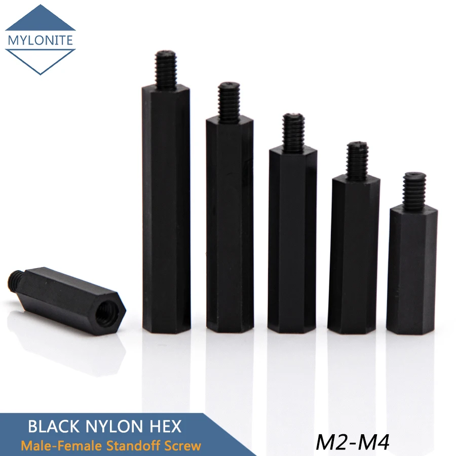 M2 M2.5 Hex Nylon Standoff Spacer Male to Female Column Flat Head Nylon Plastic Spacing Screws Nuts Black
M2 M2.5 Hex Nylon Standoff Spacer Male to Female Column Flat Head Nylon Plastic Spacing Screws Nuts Black