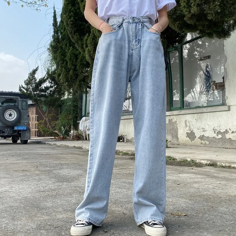 Spring and Summer 2021 Korean High Waist Loose Straight Denim Pants Casual Women Plus Size Wide Leg Pants Blue baggy Jeans
Spring and Summer 2021 Korean High Waist Loose Straight Denim Pants Casual Women Plus Size Wide Leg Pants Blue baggy Jeans