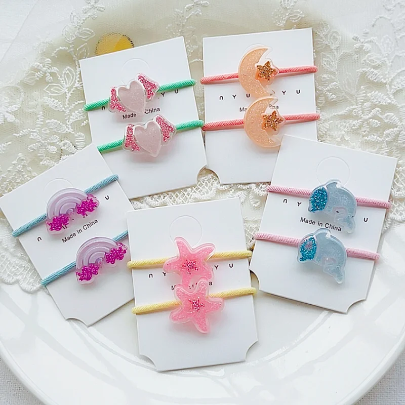 2PCS Cartoon Dolphin Starfish Kids Elastic Hair Bands Children Hair Ties Girls Cute Hair Accessories Baby Headdress
2PCS Cartoon Dolphin Starfish Kids Elastic Hair Bands Children Hair Ties Girls Cute Hair Accessories Baby Headdress