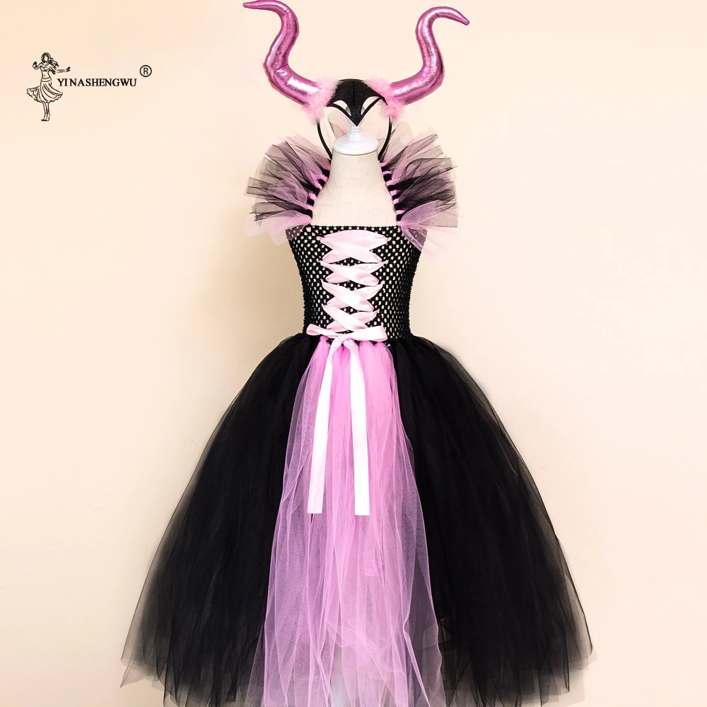 Evil Queen Cosplay Girl Tutu Dress and Horns Halloween Cosplay Witch Costume Child Party Dress Child Christmas Costume 
Evil Queen Cosplay Girl Tutu Dress and Horns Halloween Cosplay Witch Costume Child Party Dress Child Christmas Costume