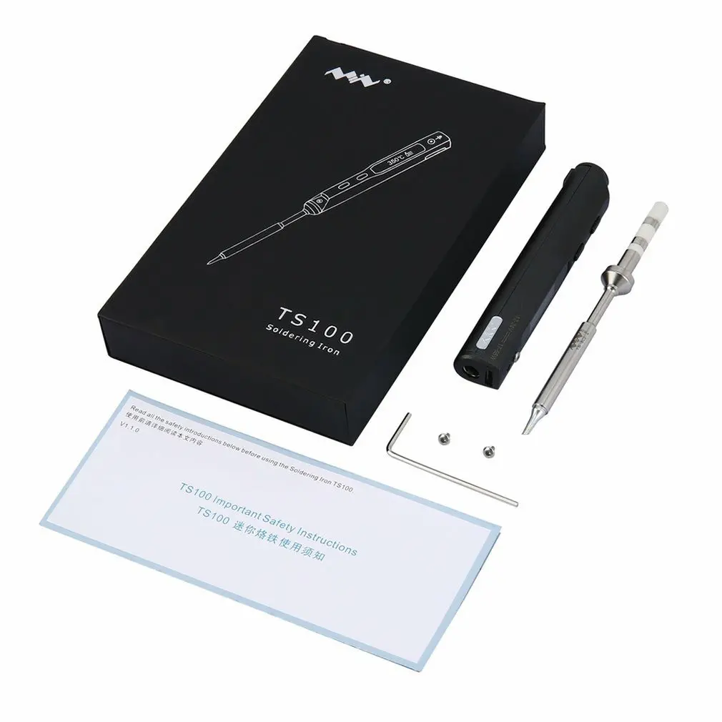 Mini Soldering Iron TS100 40W Soldering Station 12V 19V And 24V DC Power Supply Portable Soldering Iron
Mini Soldering Iron TS100 40W Soldering Station 12V 19V And 24V DC Power Supply Portable Soldering Iron