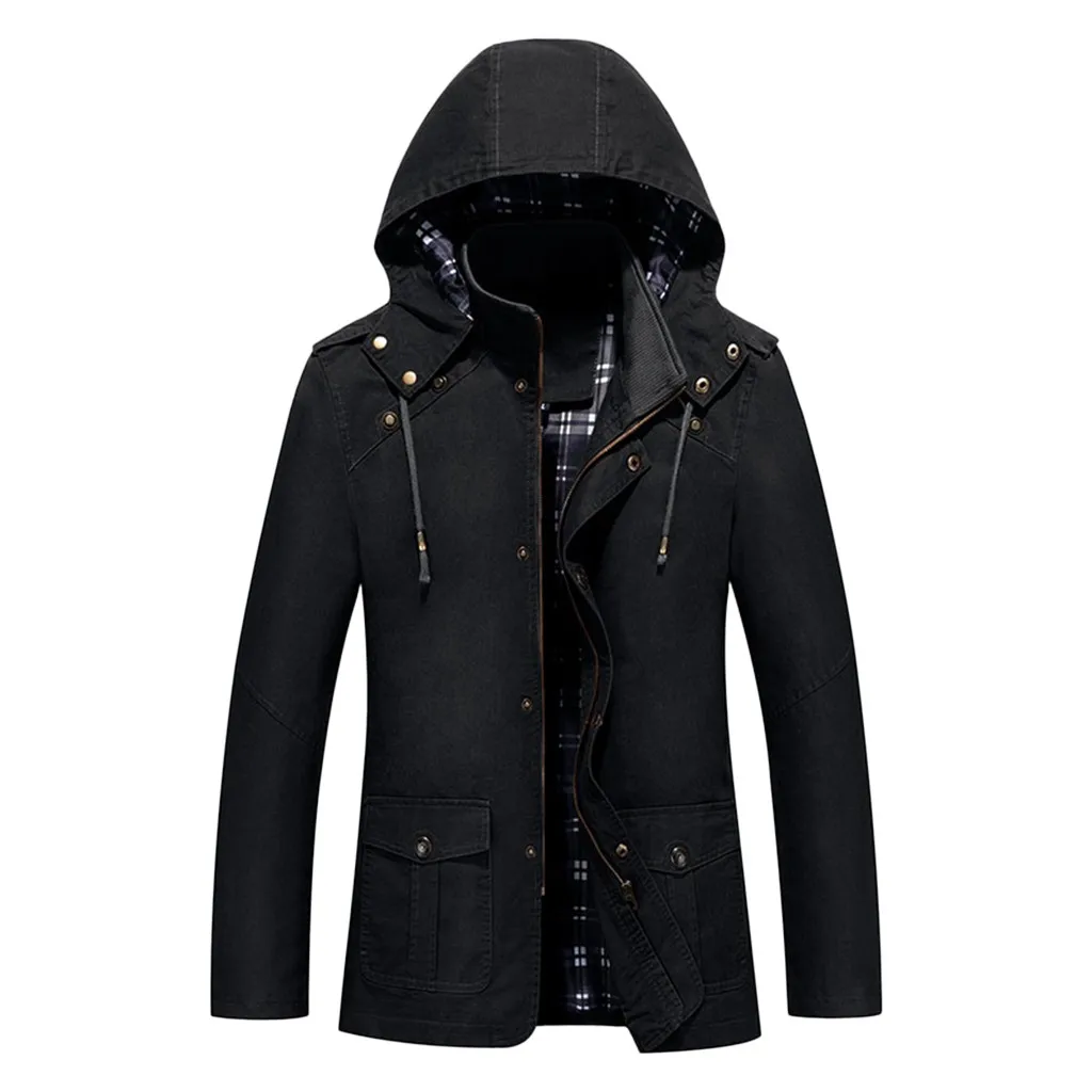 2019 Fashion Men Autumn Winter Warm Outwear Slim Casual Coats Hooded Pure Color Jacket Button Coat Tops Z87
2019 Fashion Men Autumn Winter Warm Outwear Slim Casual Coats Hooded Pure Color Jacket Button Coat Tops Z87