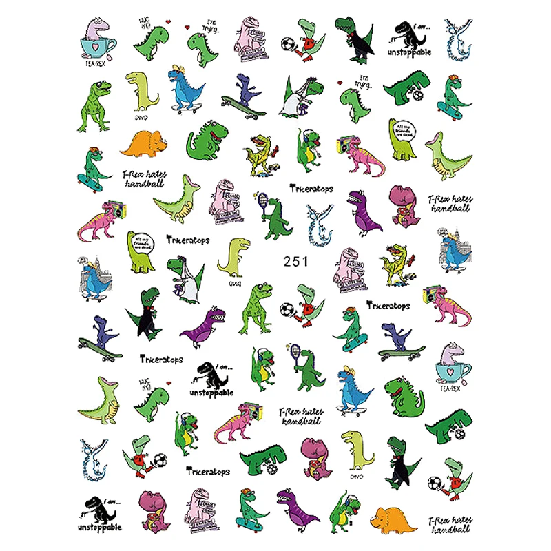 10PCS Cartoon Anime Nail Art Sticker Dinosaur and Panda Deer Nail Slider Comic Character Lips Self Adhesive Nail Sticker
10PCS Cartoon Anime Nail Art Sticker Dinosaur and Panda Deer Nail Slider Comic Character Lips Self Adhesive Nail Sticker
