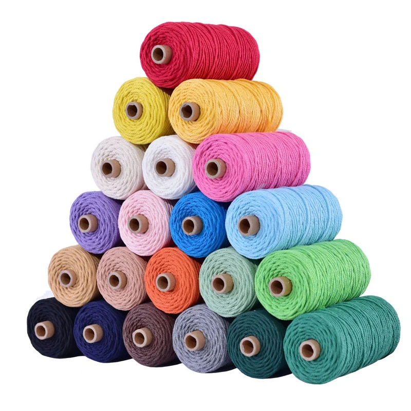 3mm Cotton Cord Colorful Cord Rope Beige Twisted Craft Macrame String DIY Home Textile Wedding Decorative supply 110yards
3mm Cotton Cord Colorful Cord Rope Beige Twisted Craft Macrame String DIY Home Textile Wedding Decorative supply 110yards
