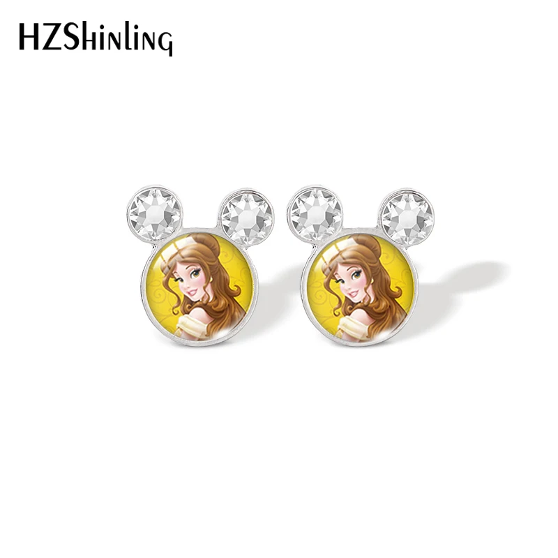 Disney Cartoon Princess Arel Aurora Tiana Belle Crystal Pattern Stud Earrings Glass Cabochon Earrings of Women Fashion Jewelry
Disney Cartoon Princess Arel Aurora Tiana Belle Crystal Pattern Stud Earrings Glass Cabochon Earrings of Women Fashion Jewelry