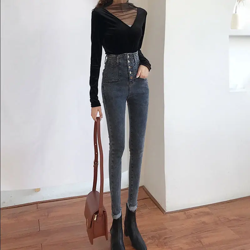 Women Casual Washed Jeans Pants 2021 High Waist Stretch Female Skinny Denim Trousers Fashion Slim Leggings Blue Pencil Pants X48
Women Casual Washed Jeans Pants 2021 High Waist Stretch Female Skinny Denim Trousers Fashion Slim Leggings Blue Pencil Pants X48
