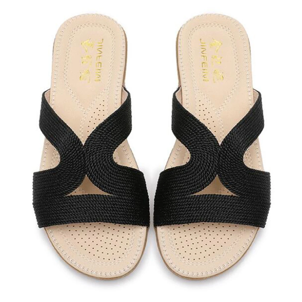 Summer Wedge Cool Slippers Slip On Shoes Women Bohemia Weave Flip Flops Beach Shoes Casual Slipper women zapatillas mujer hy168
Summer Wedge Cool Slippers Slip On Shoes Women Bohemia Weave Flip Flops Beach Shoes Casual Slipper women zapatillas mujer hy168