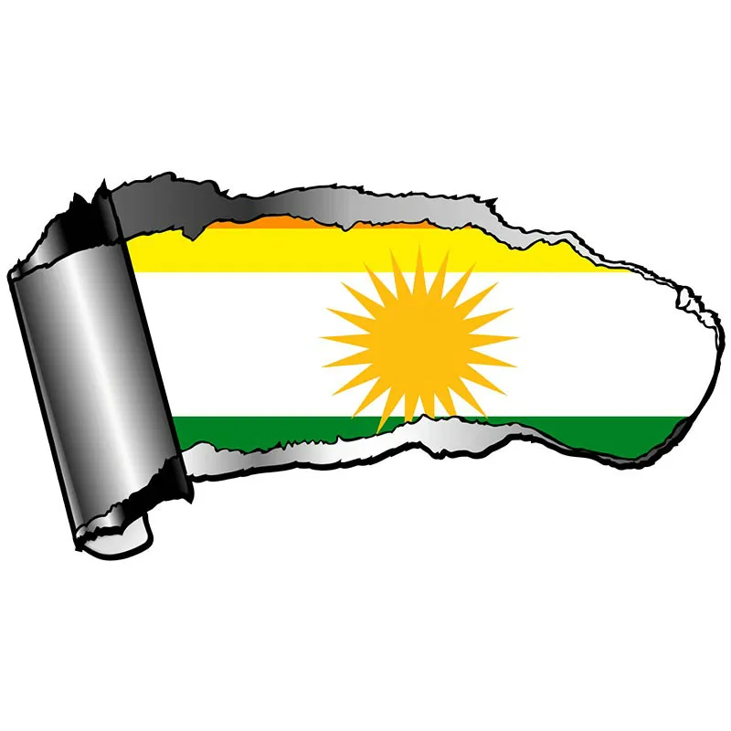3D Ripped Open Gash Torn Metal Design with Kurdistan National Flag Motif External Vinyl Car Sticker KK13cm X 5.8cm
3D Ripped Open Gash Torn Metal Design with Kurdistan National Flag Motif External Vinyl Car Sticker KK13cm X 5.8cm