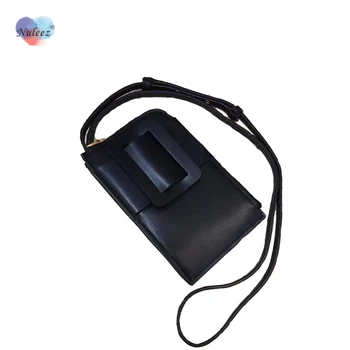 Nuleez Brand Phone Bag Female Genuine Cowhide High End Luxury Cross-Body Bag with Cards Positions Daily Clutch Fashion Button