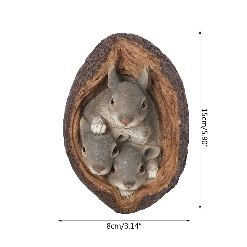 Creative Resin Hanging Sculpture Realistic Squirrels Out the Tree Hole Hugger Wall Animal Figurines Statues Garden Decor
Creative Resin Hanging Sculpture Realistic Squirrels Out the Tree Hole Hugger Wall Animal Figurines Statues Garden Decor