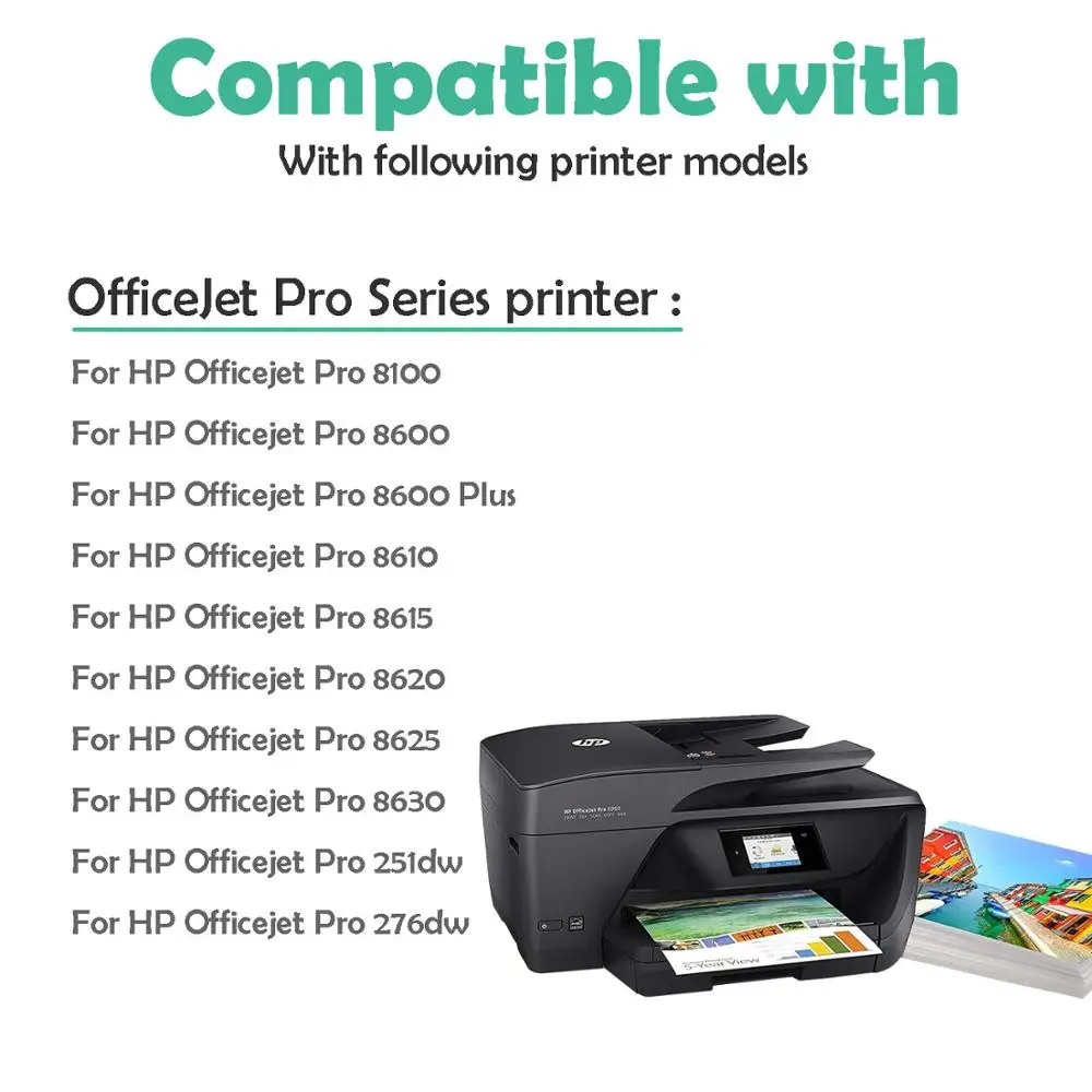 8PK совместимый для HP 950XL 951XL 950 951 картриджи с чипом Officejet Pro 8615 8620 8630 8625 8660 принтер |
