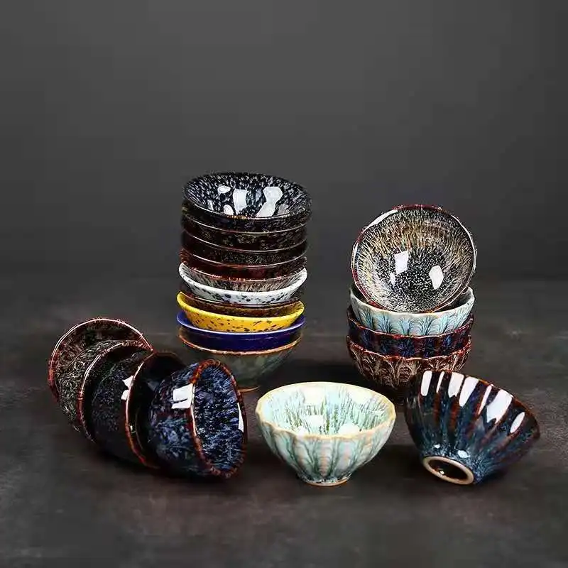 1Pc Multicolor Ceramic Porcelain Tea Cup Large Kung Fu Temmoku Glaze Ceramics Japanese Master Teacup Single Tea Cups Drinkware
1Pc Multicolor Ceramic Porcelain Tea Cup Large Kung Fu Temmoku Glaze Ceramics Japanese Master Teacup Single Tea Cups Drinkware