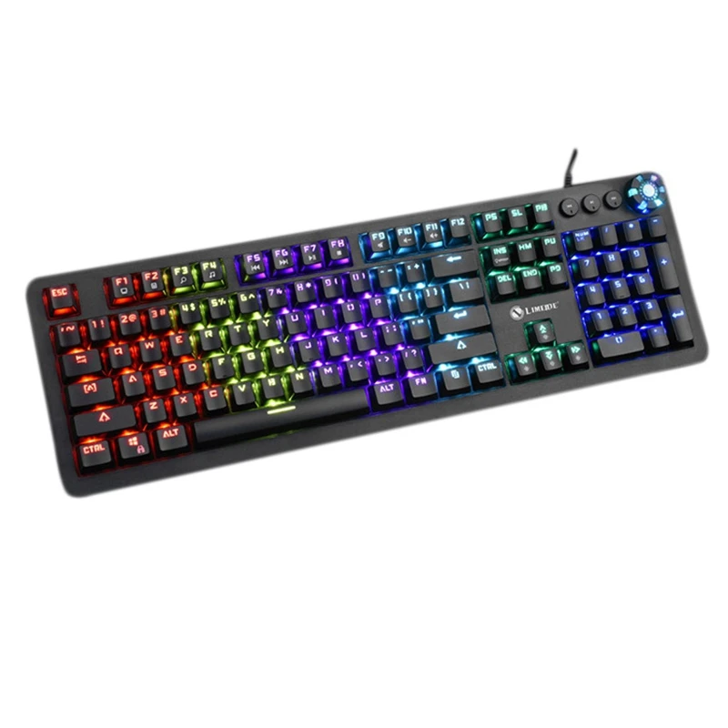 LIMEIDE L6000 Mechanical Keyboard Luminous Wired Keyboard Plug and Play RGB Waterproof Gaming Keyboards for Office Black
LIMEIDE L6000 Mechanical Keyboard Luminous Wired Keyboard Plug and Play RGB Waterproof Gaming Keyboards for Office Black