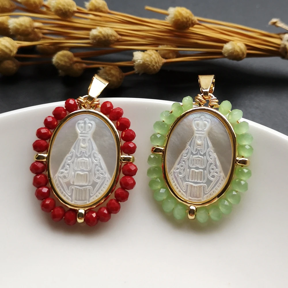10pcs/lot 24x29mm Natural Lady of Aparecida Mother of Pearl Shell Pendant Aparecida Mother Pearl Charms for Necklace Gift
10pcs/lot 24x29mm Natural Lady of Aparecida Mother of Pearl Shell Pendant Aparecida Mother Pearl Charms for Necklace Gift