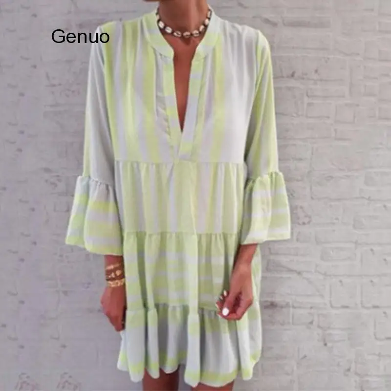Vintage Floral Print Loose Summer Dress Sexy V-Neck Flare Long Sleeve Mini Dress Elegant Women Ruffle Beach Party Dress Vestidos
Vintage Floral Print Loose Summer Dress Sexy V-Neck Flare Long Sleeve Mini Dress Elegant Women Ruffle Beach Party Dress Vestidos